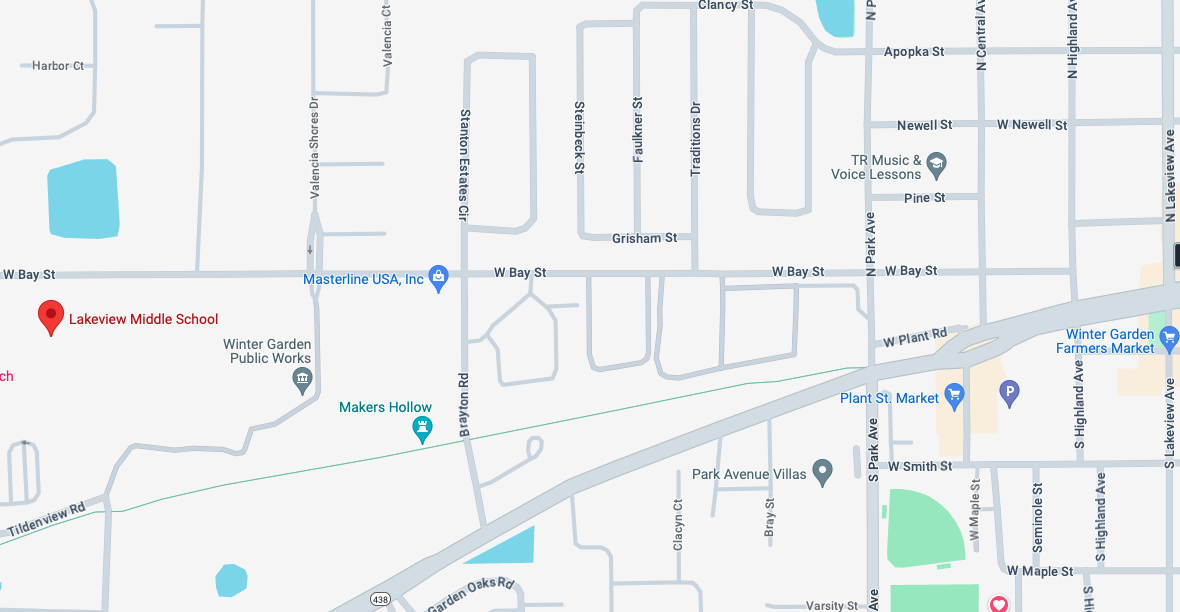 Map of Lakeview Middle School from DTWG